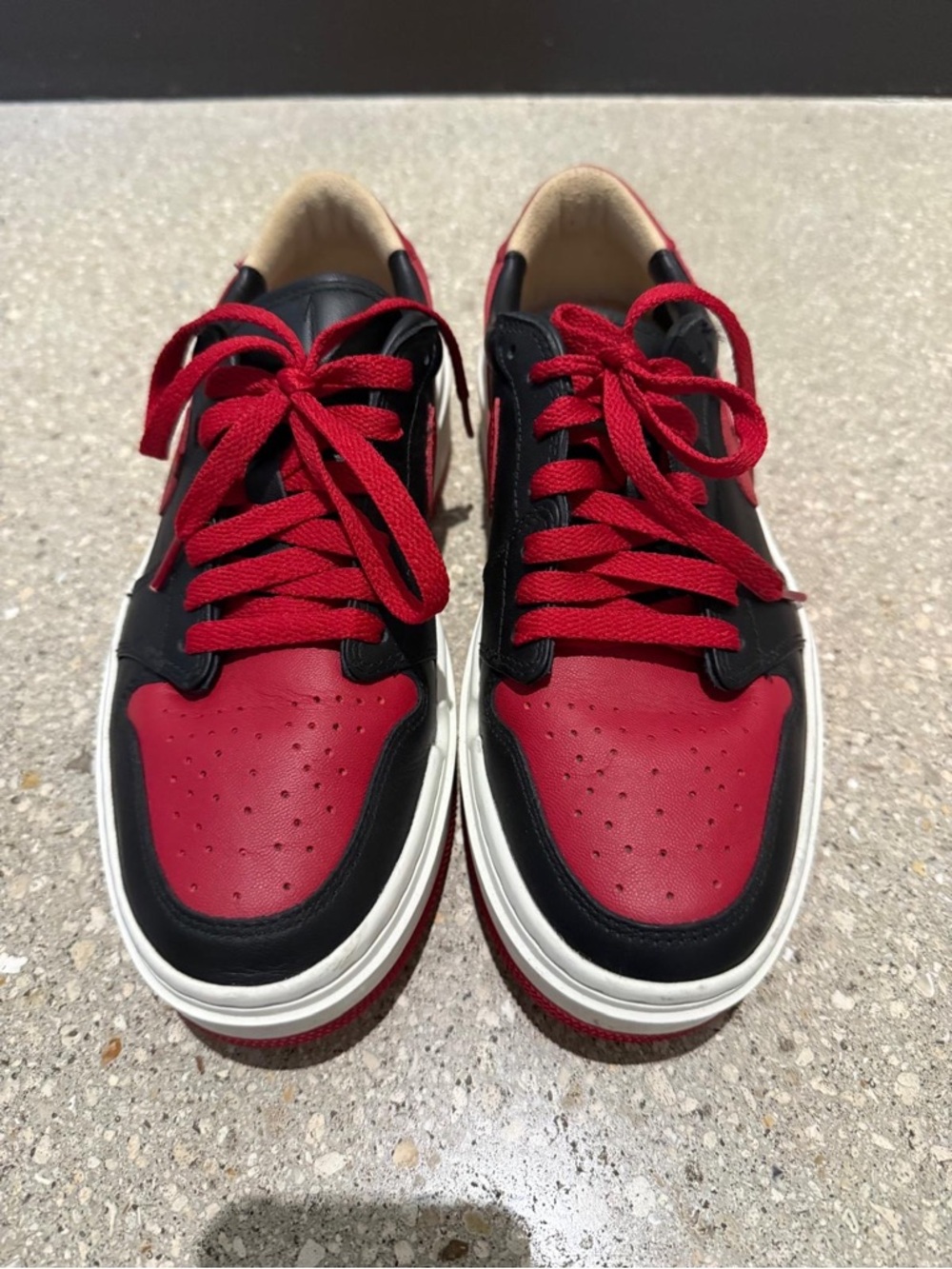 Women’s Black and Red Low-Top Sneakers - Stylish Everyday Comfort